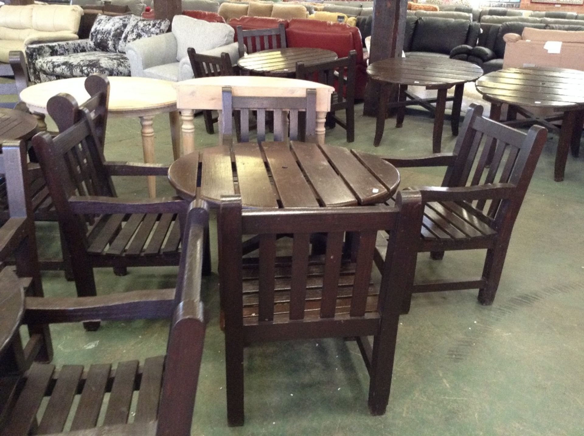 GARDEN TABLE AND 4 CHAIRS (damaged) (return)