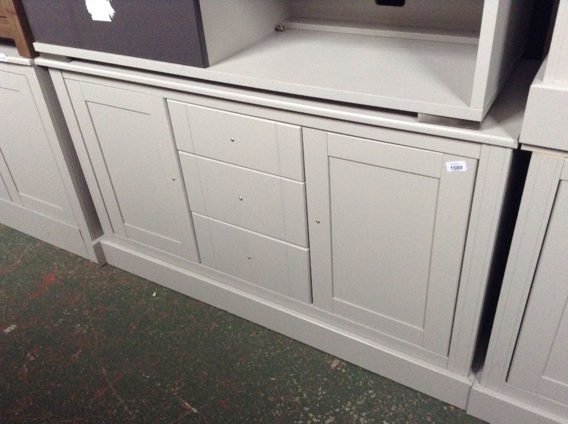 SOFT GREY 4FT SIDEBOARD (return) (2)