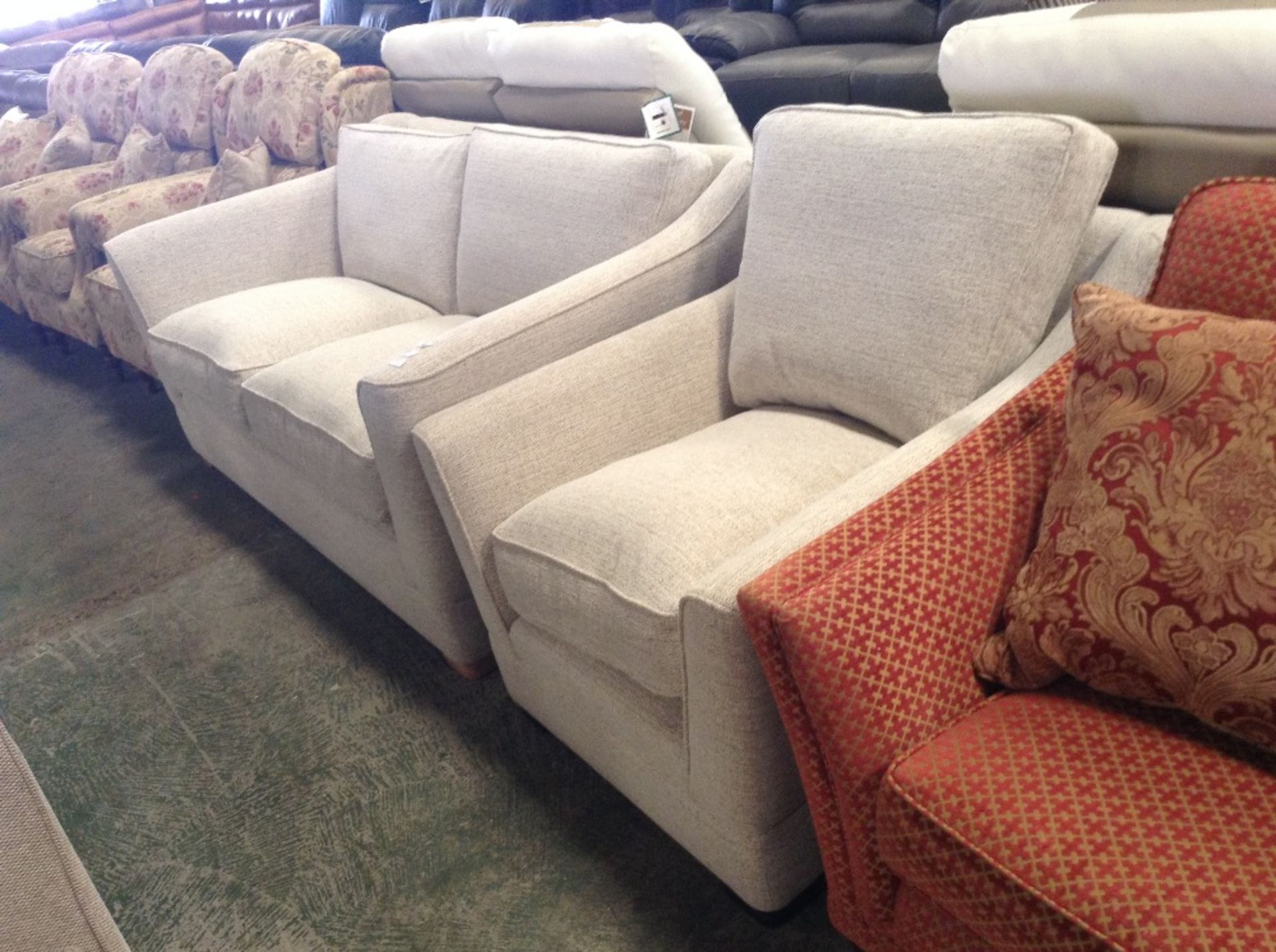 BISCUIT 2 SEATER SOFA AND CHAIR (TR000942 JLP/3022