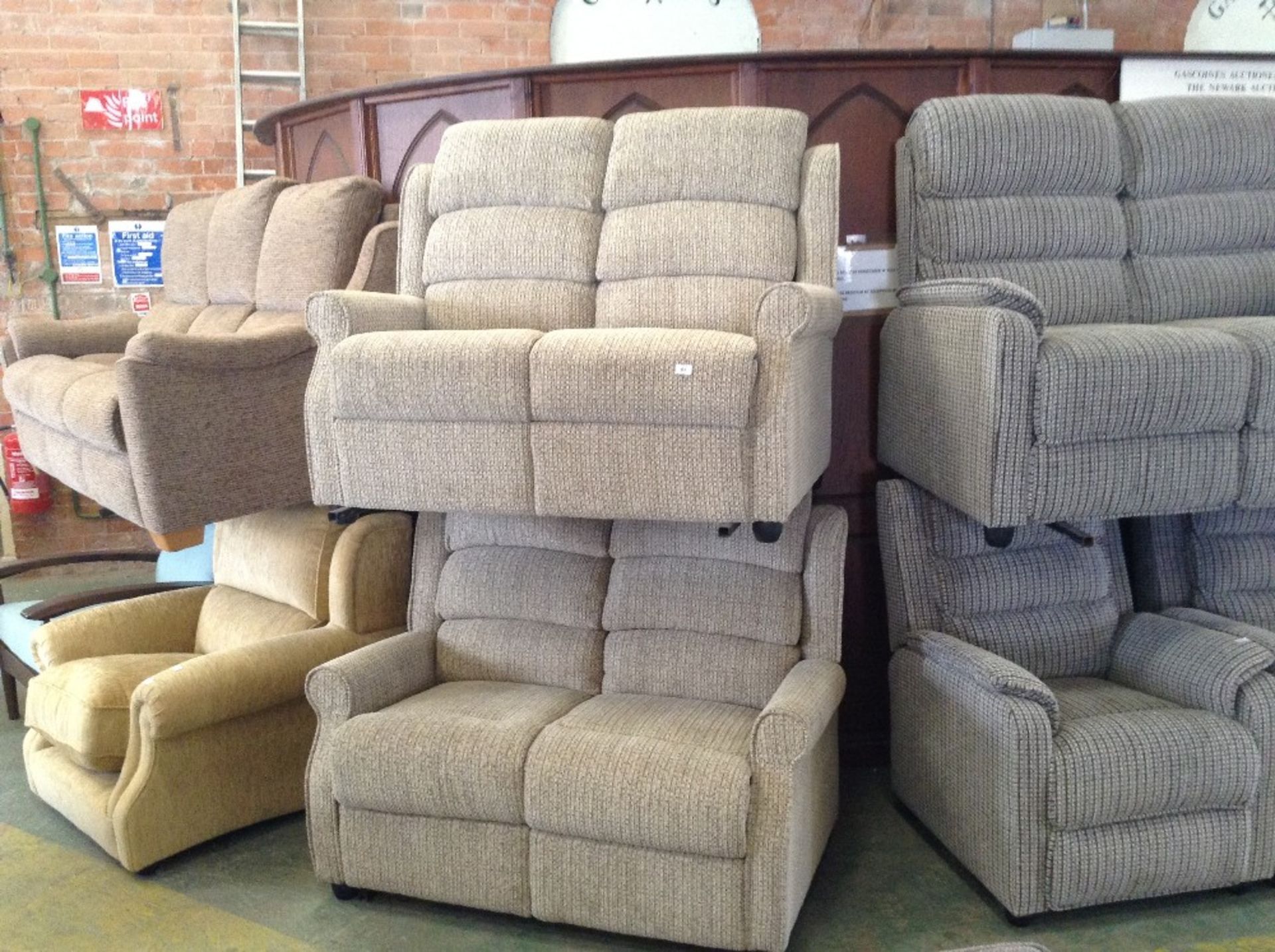 2 x REGENT MOCHA LATTE 2 SEATER SOFAS