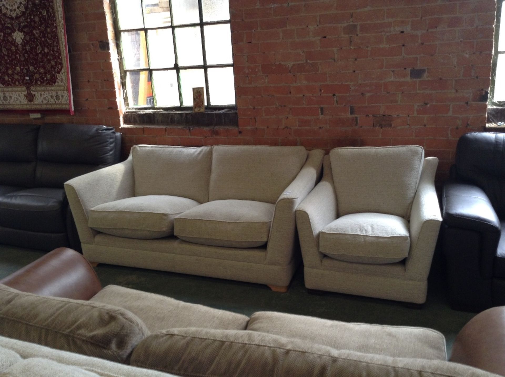 BISCUIT 3 SEATER SOFA AND CHAIR (TR000942 JLP/3022
