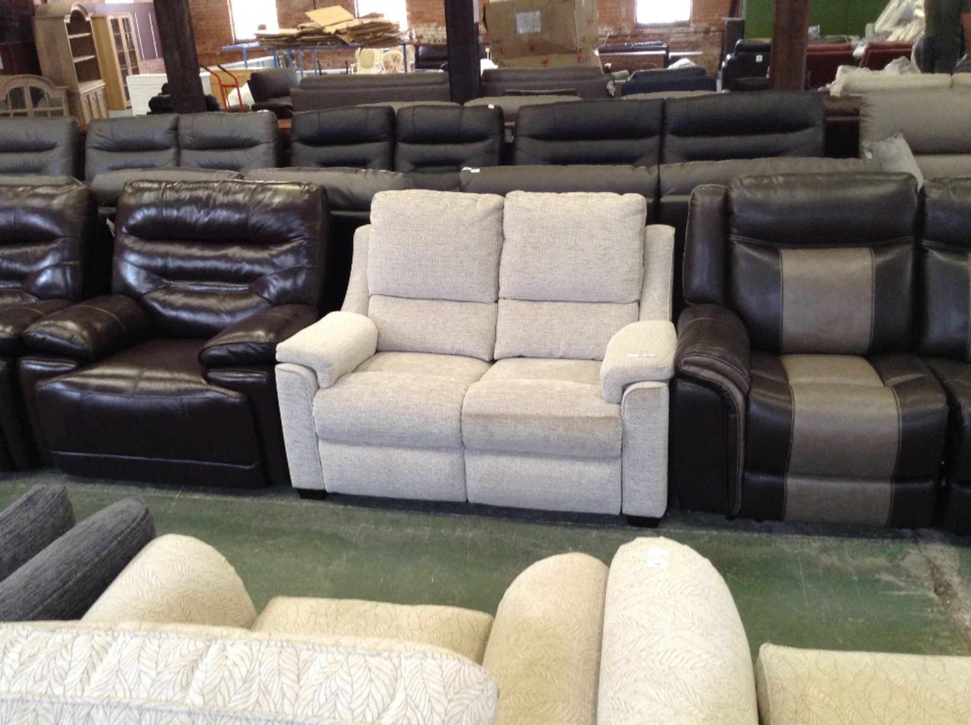 BISCUIT ELECTRIC RECLINING 2 SEATER SOFA (TR000948