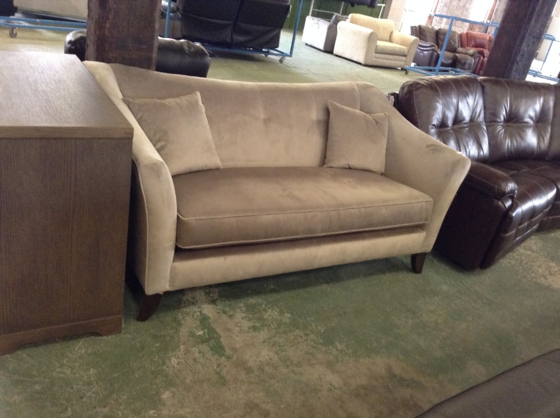 BEIGE 2 SEATER SOFA (TR000955 WO0246780 (68382)