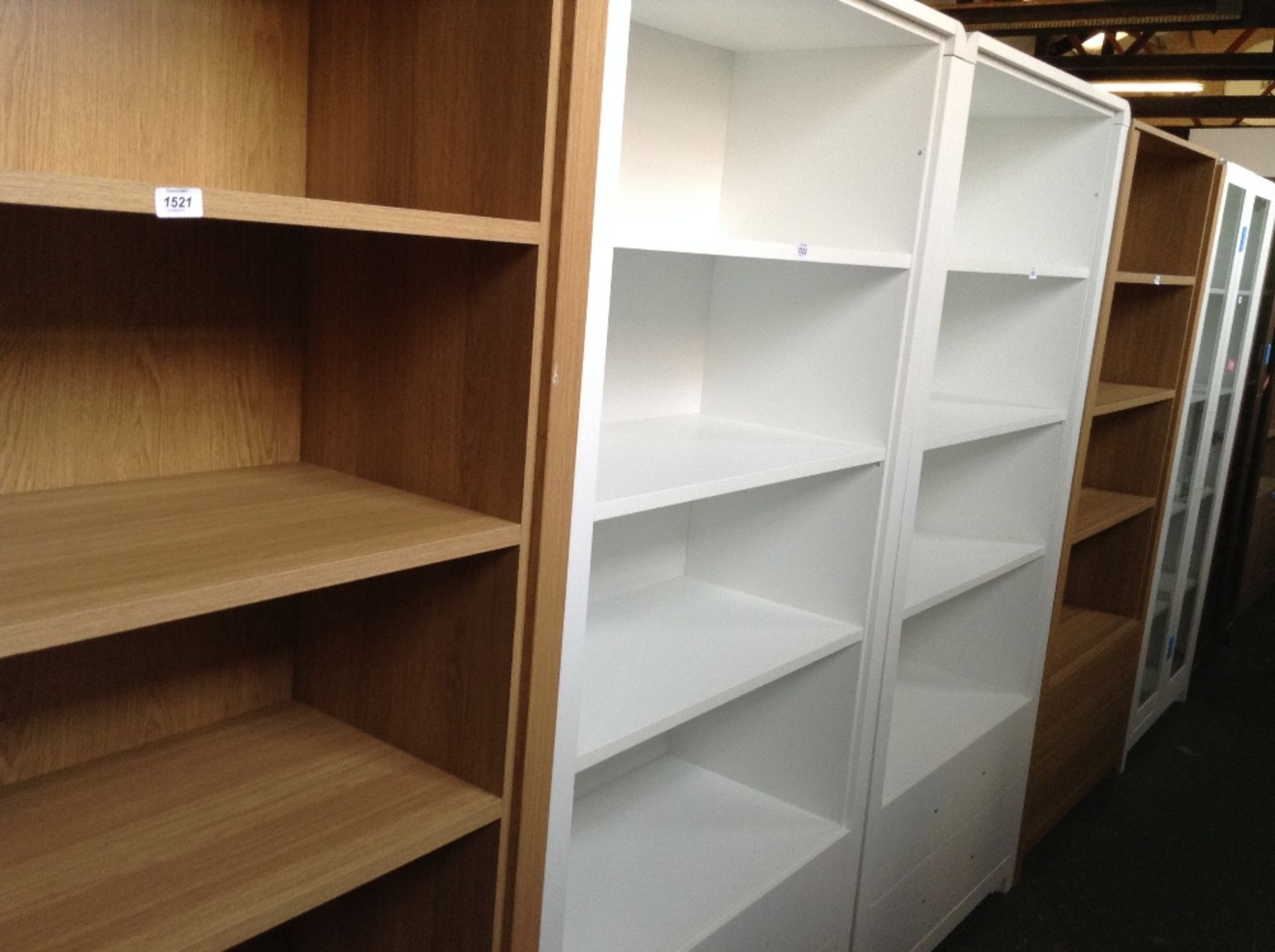 WHITE OPEN BOOKCASE (return)