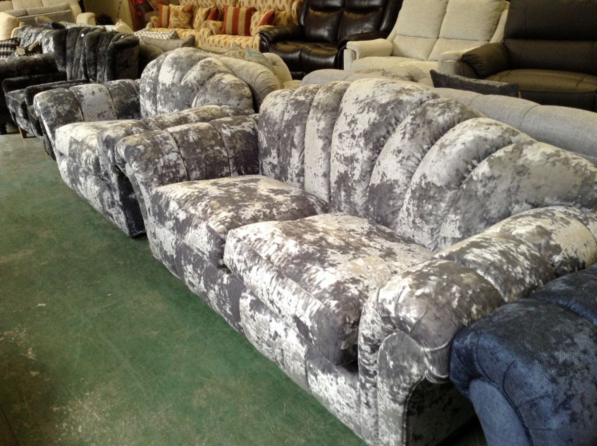 NOAH CHENILLE LARGE 3 SEATER SOFA AND SNUG CHAIR (4459)