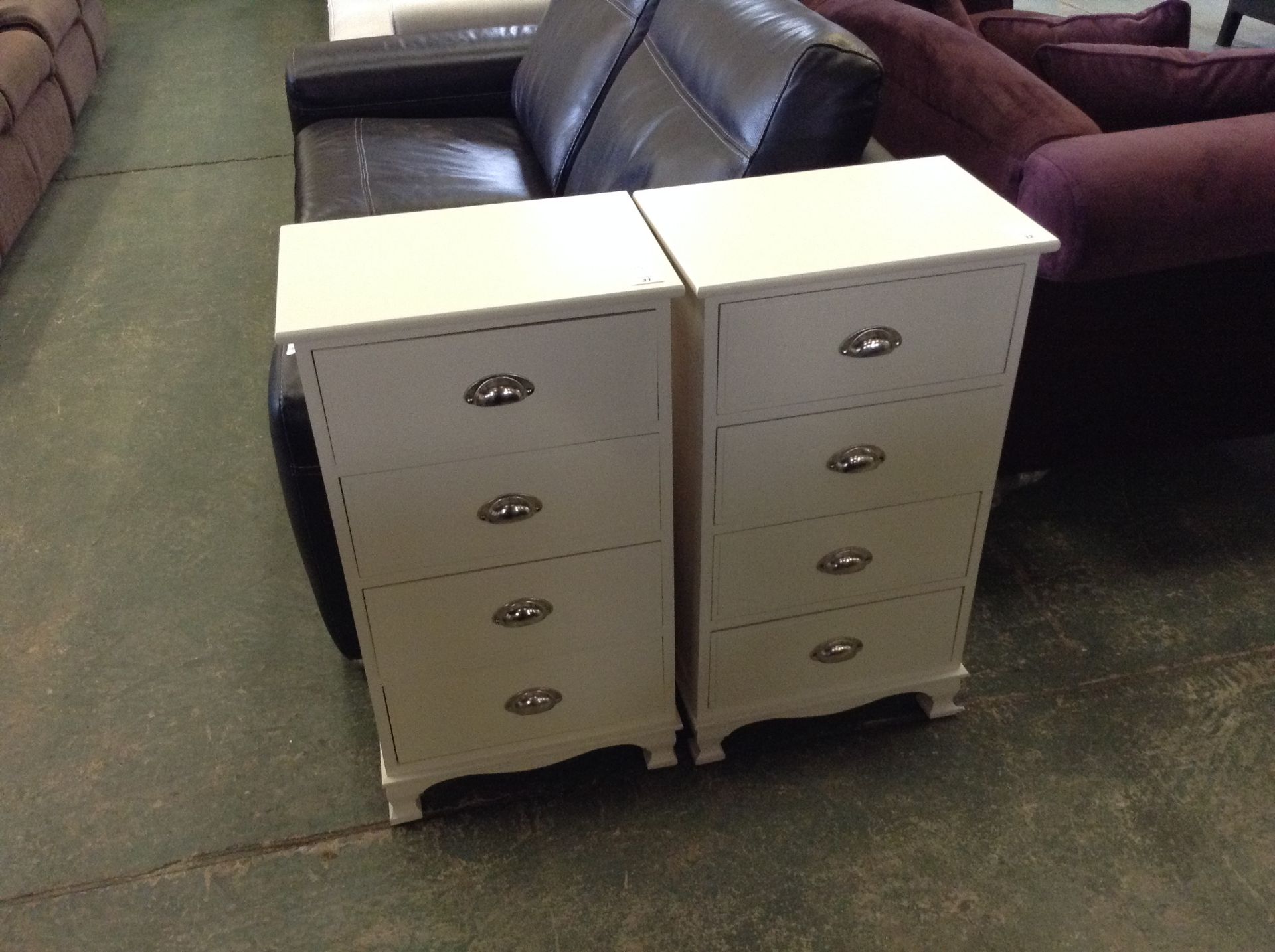 IVORY 4 DRAWER WELLINGTON CHEST