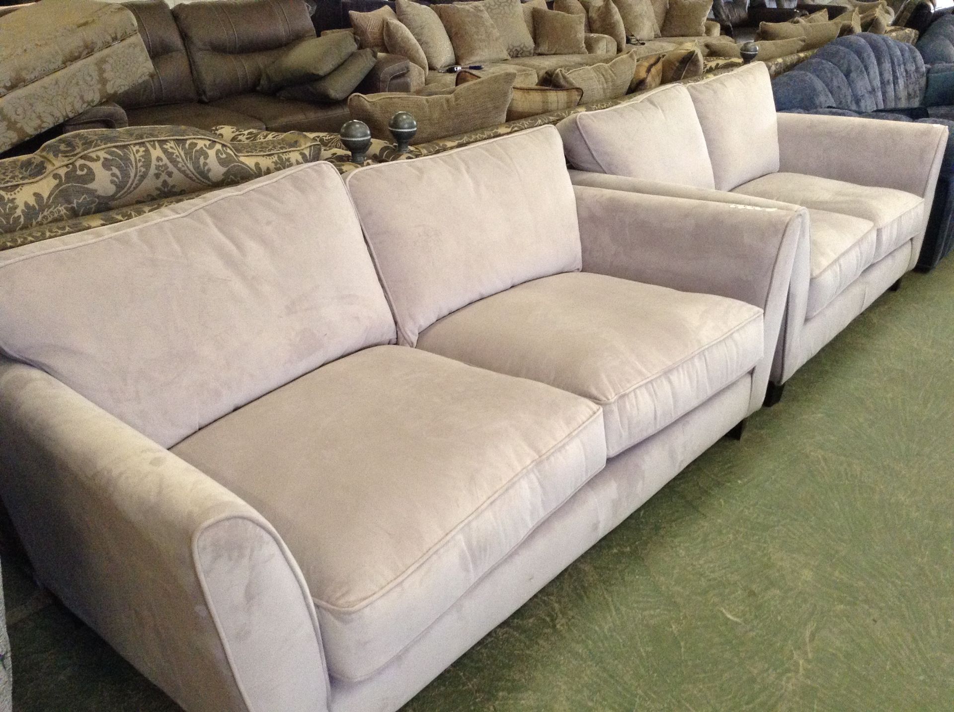 LILAC 3 SEATER SOFA AND 2 SEATER SOFA