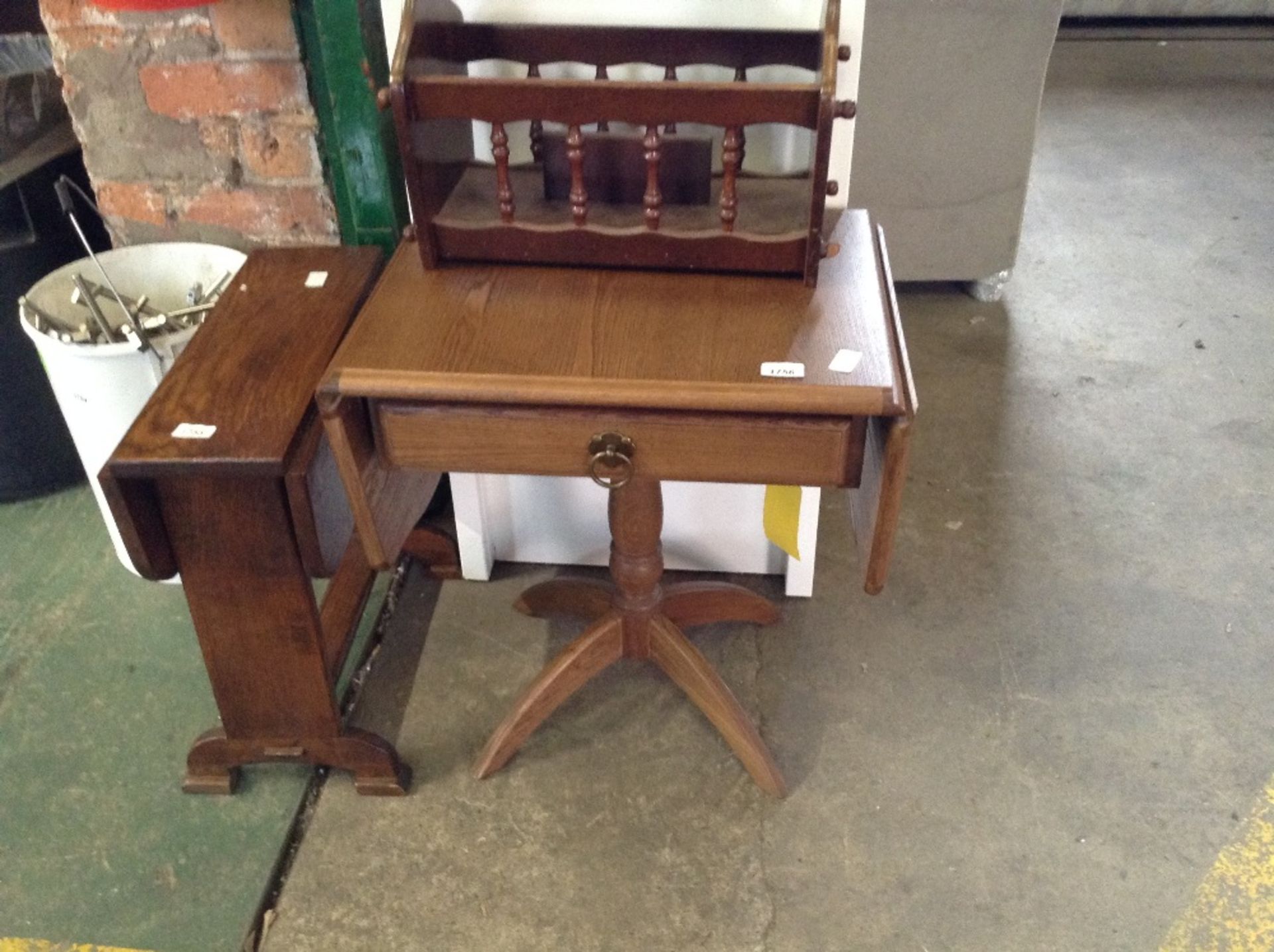 ELM DROP LEAF SIDE TABLE