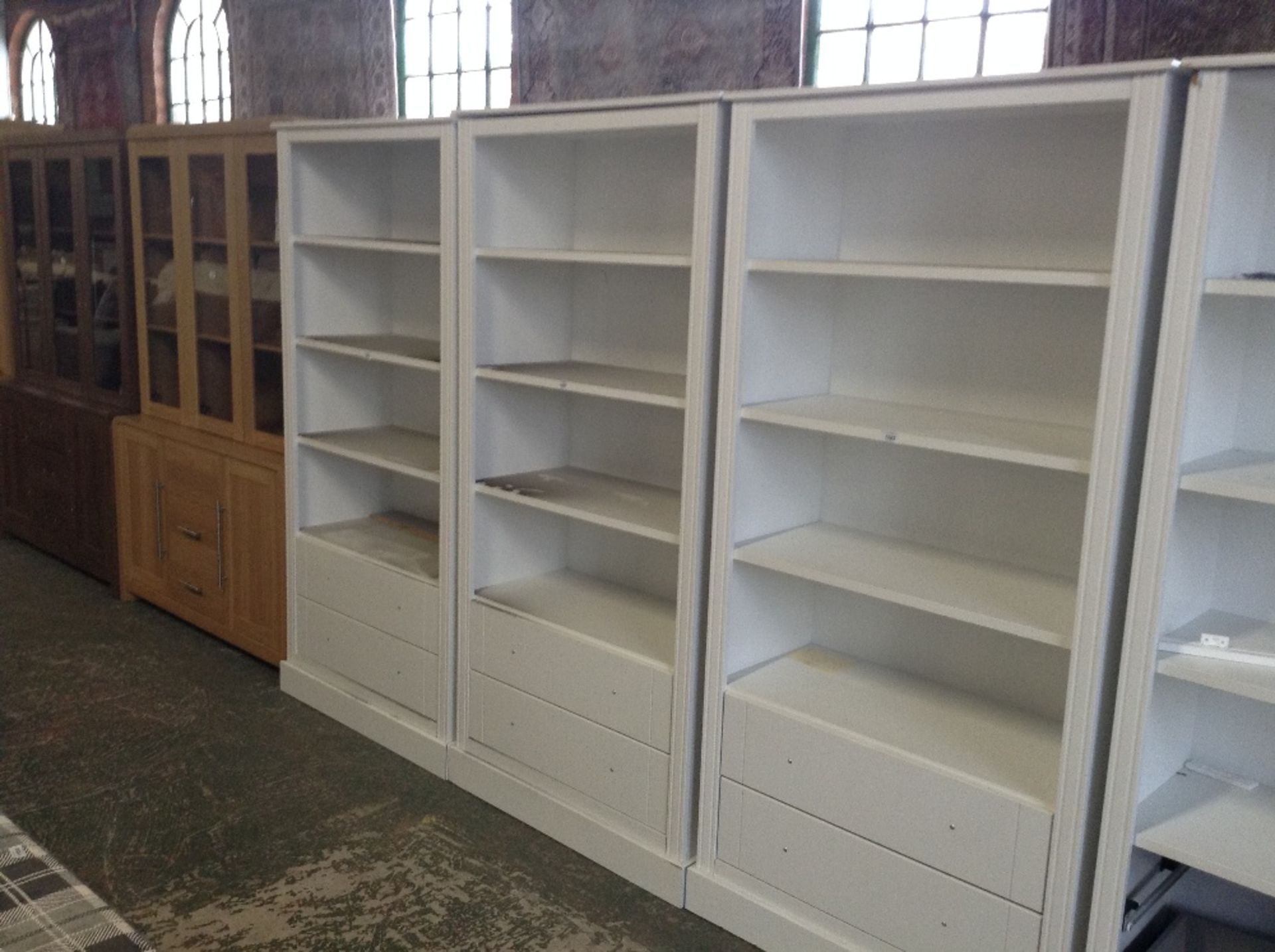 WHITE OPEN BOOKCASE (return)