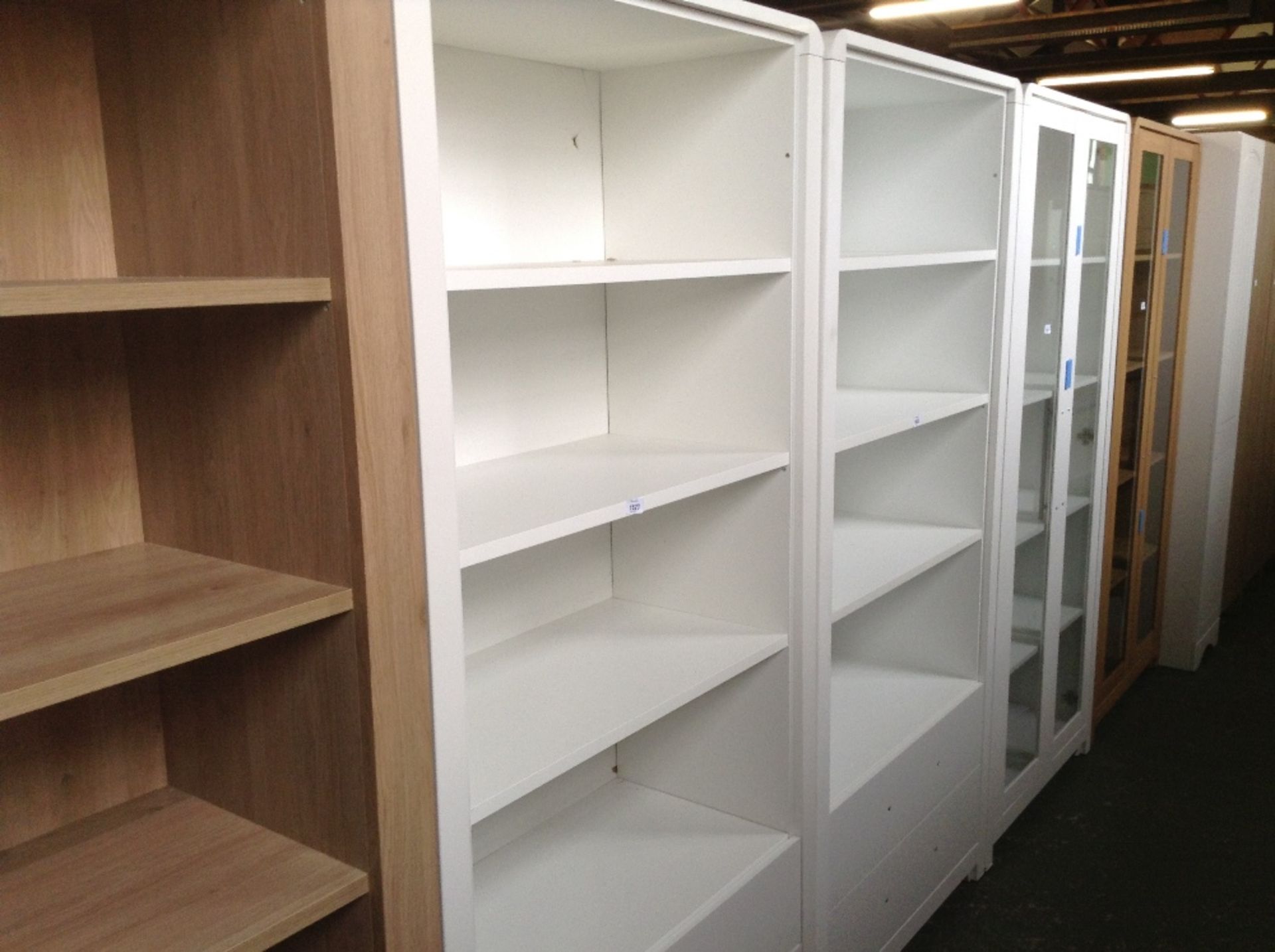 WHITE OPEN BOOKCASE (return)