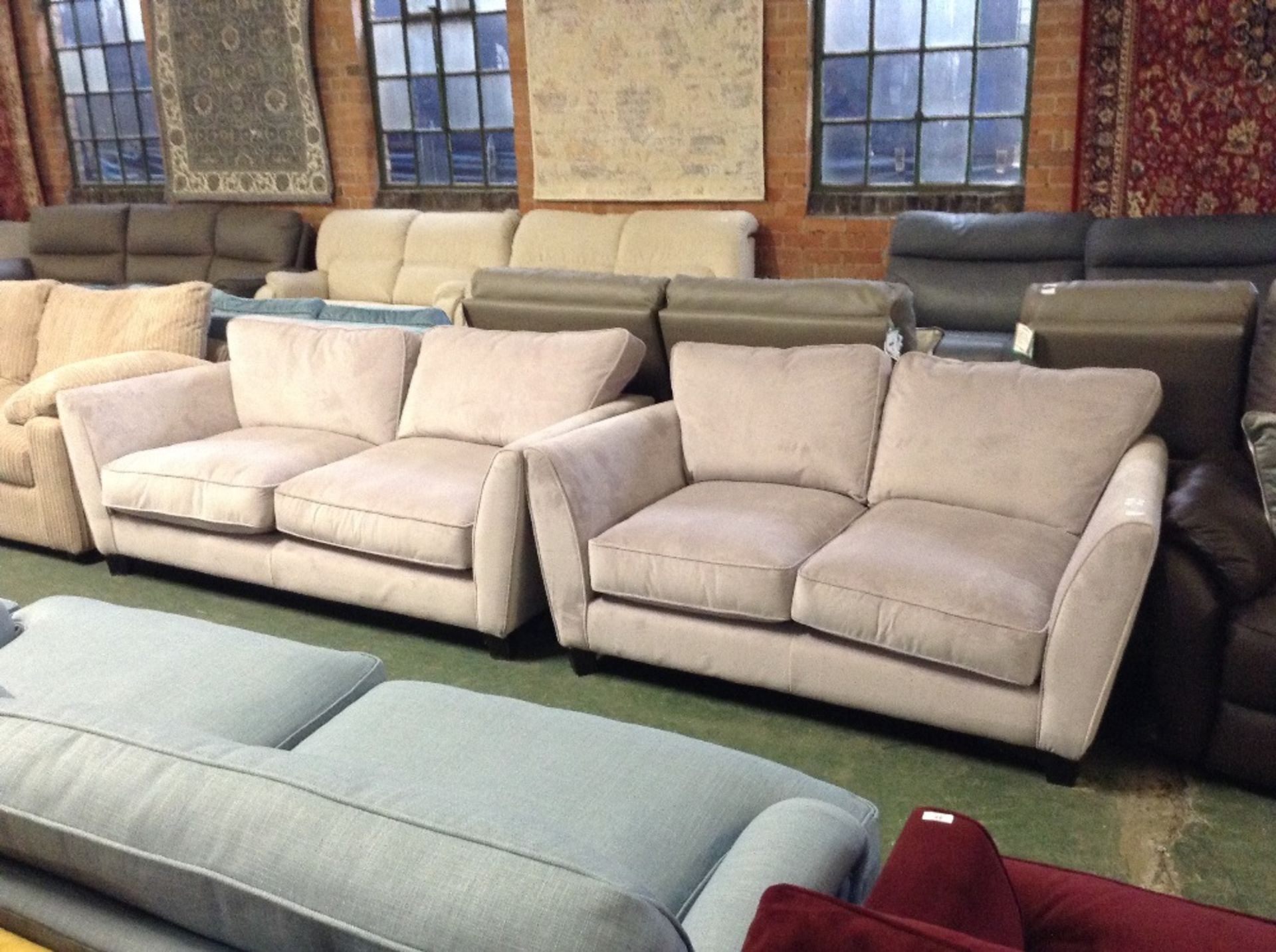 LILAC 3 SEATER SOFA AND 2 SEATER SOFA (wrapped) (2)