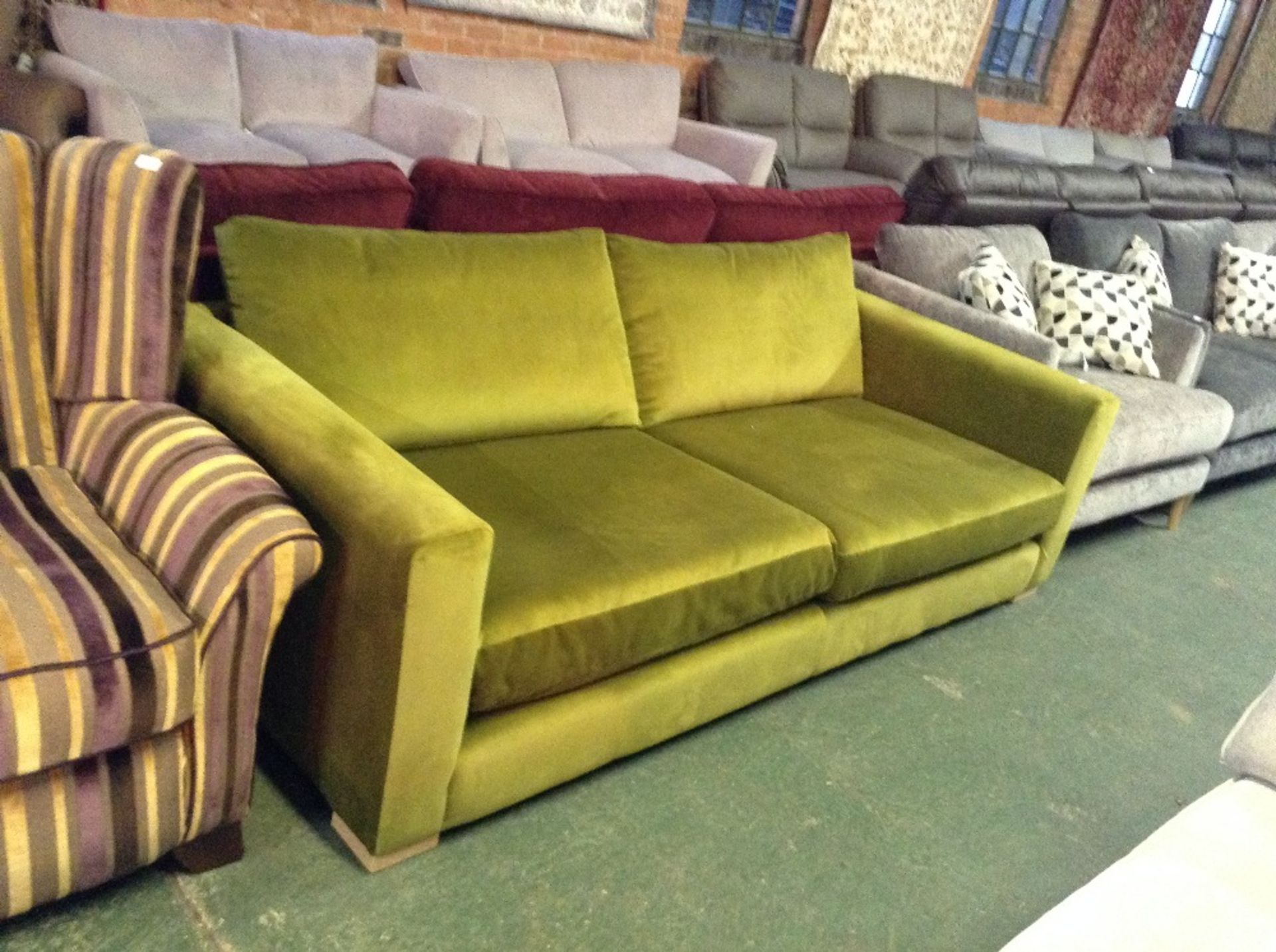 LIME GREEN 3 SEATER SOFA