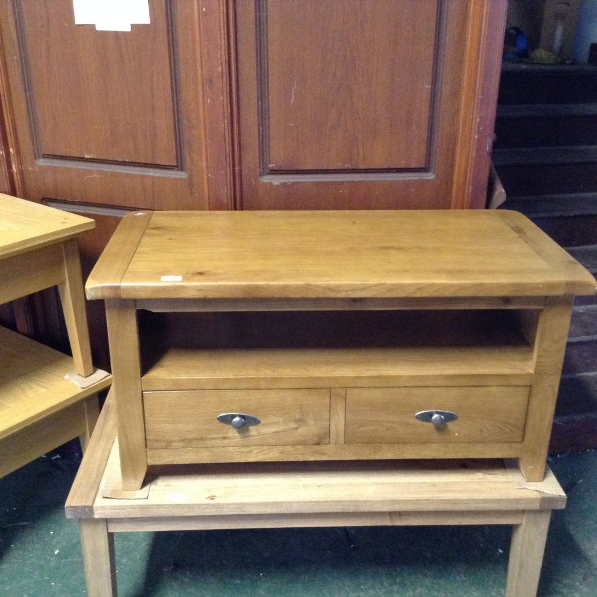 OAK 2 DRAWER COFFEE TABLE