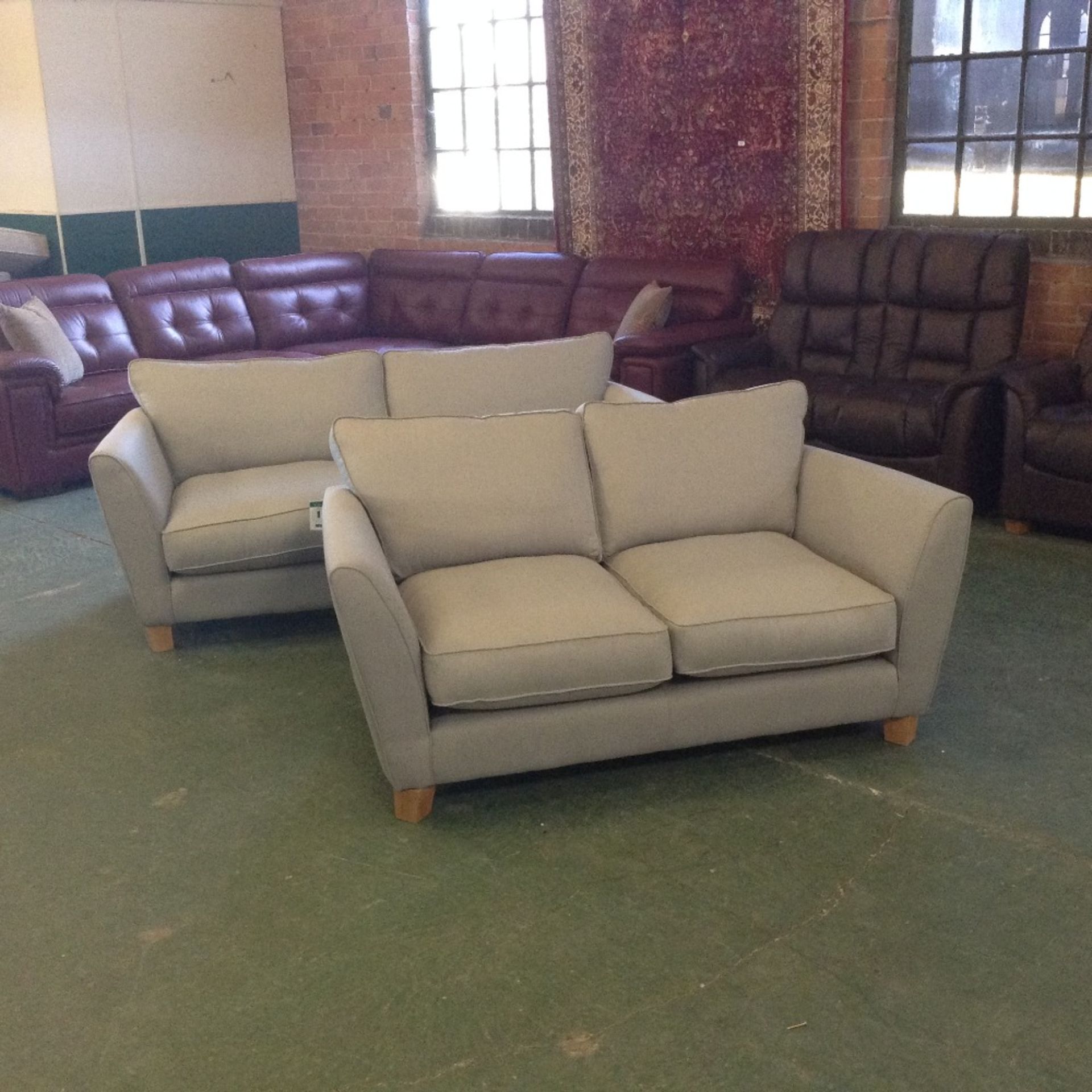 DUCK EGG BLUE 3 SEATER SOFA AND 2 SEATER SOFA