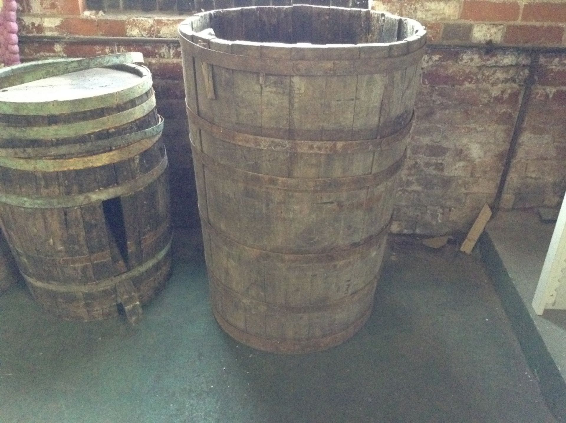 WOODEN BARREL (2) - Image 2 of 2