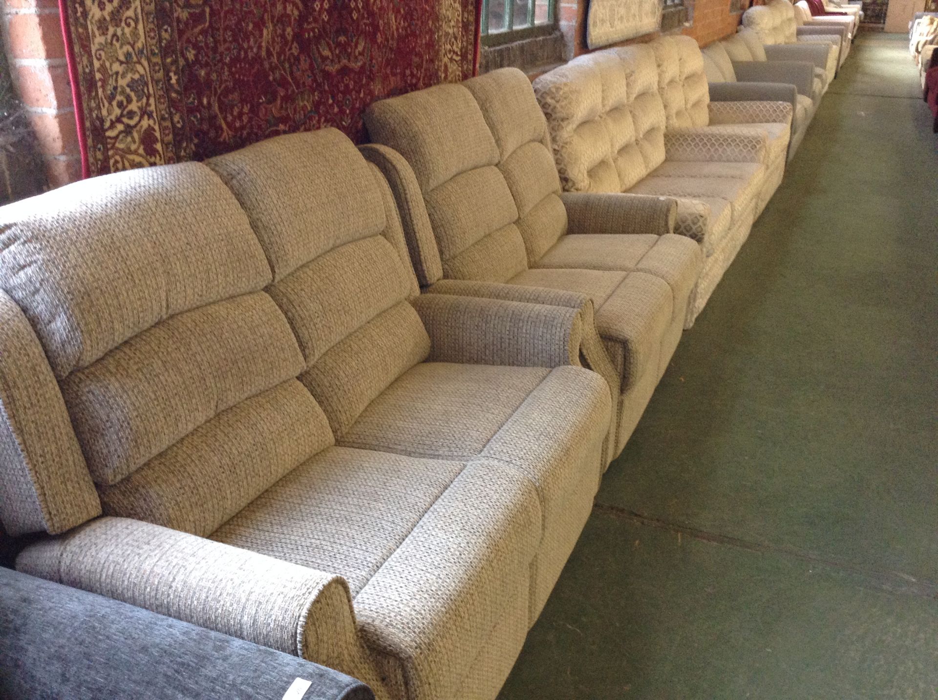 REGENT BISCUIT 2 X TWO SEATER SOFAS