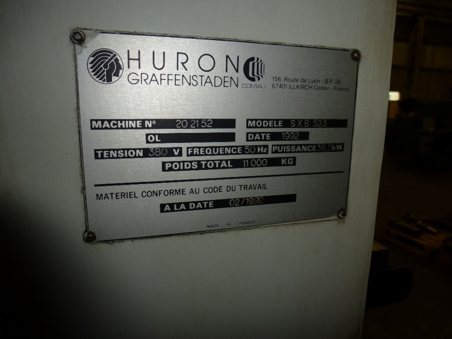 Huron Model SXB 523CNC Milling Machine - Image 8 of 11