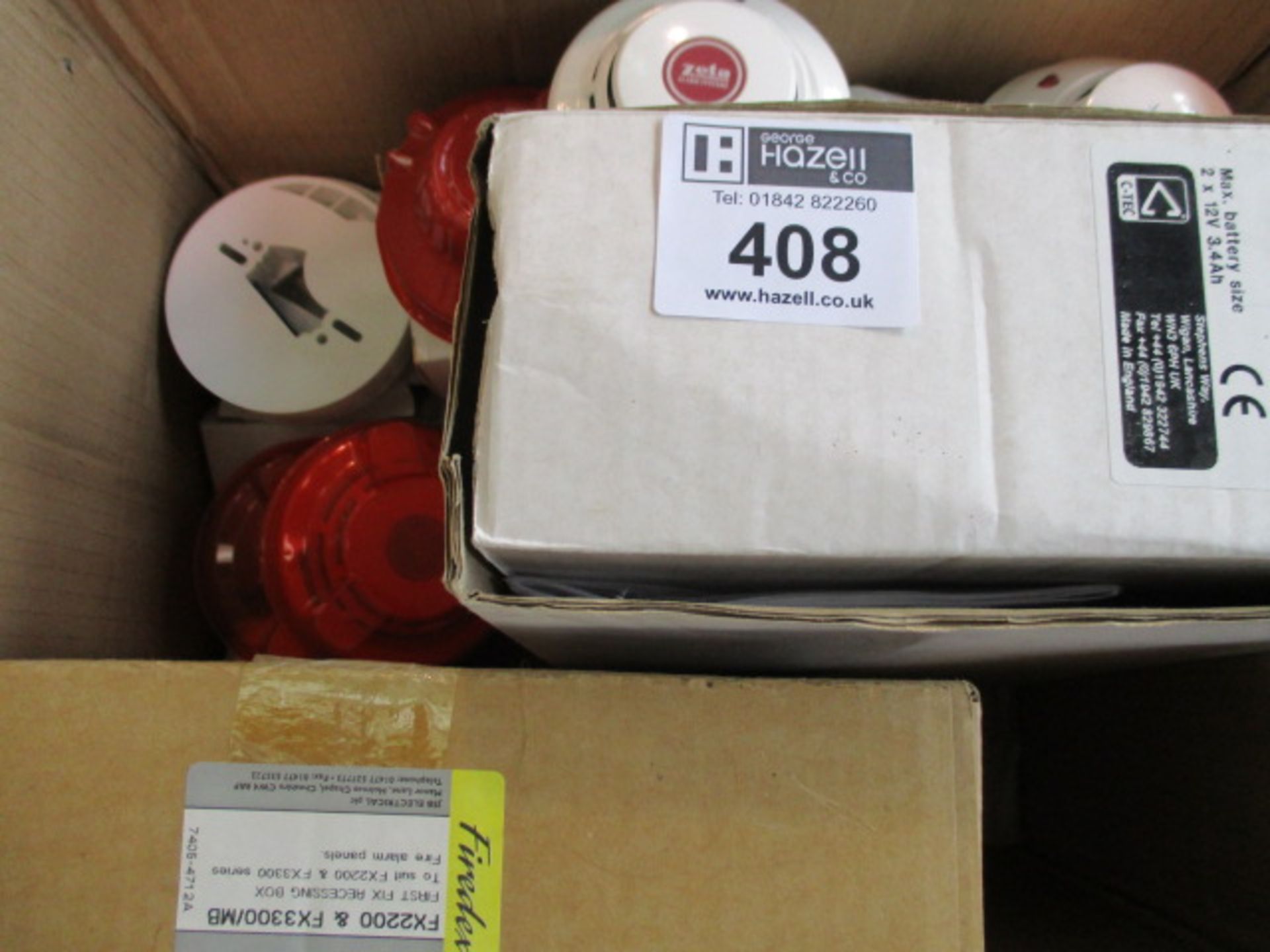 BOX OF MIXED FIRE ALARM GOODS