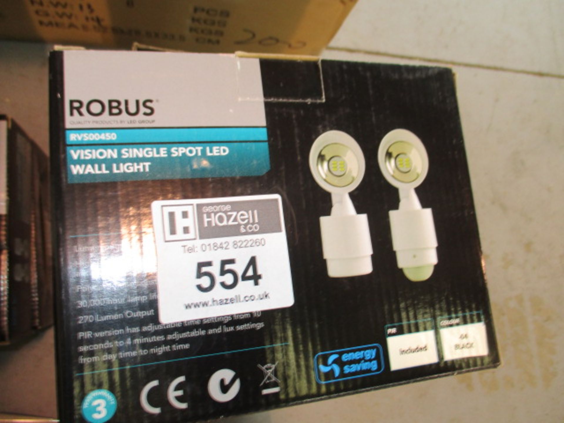 5 X ROBUS LED SINGLE SPOT WALL LIGHT