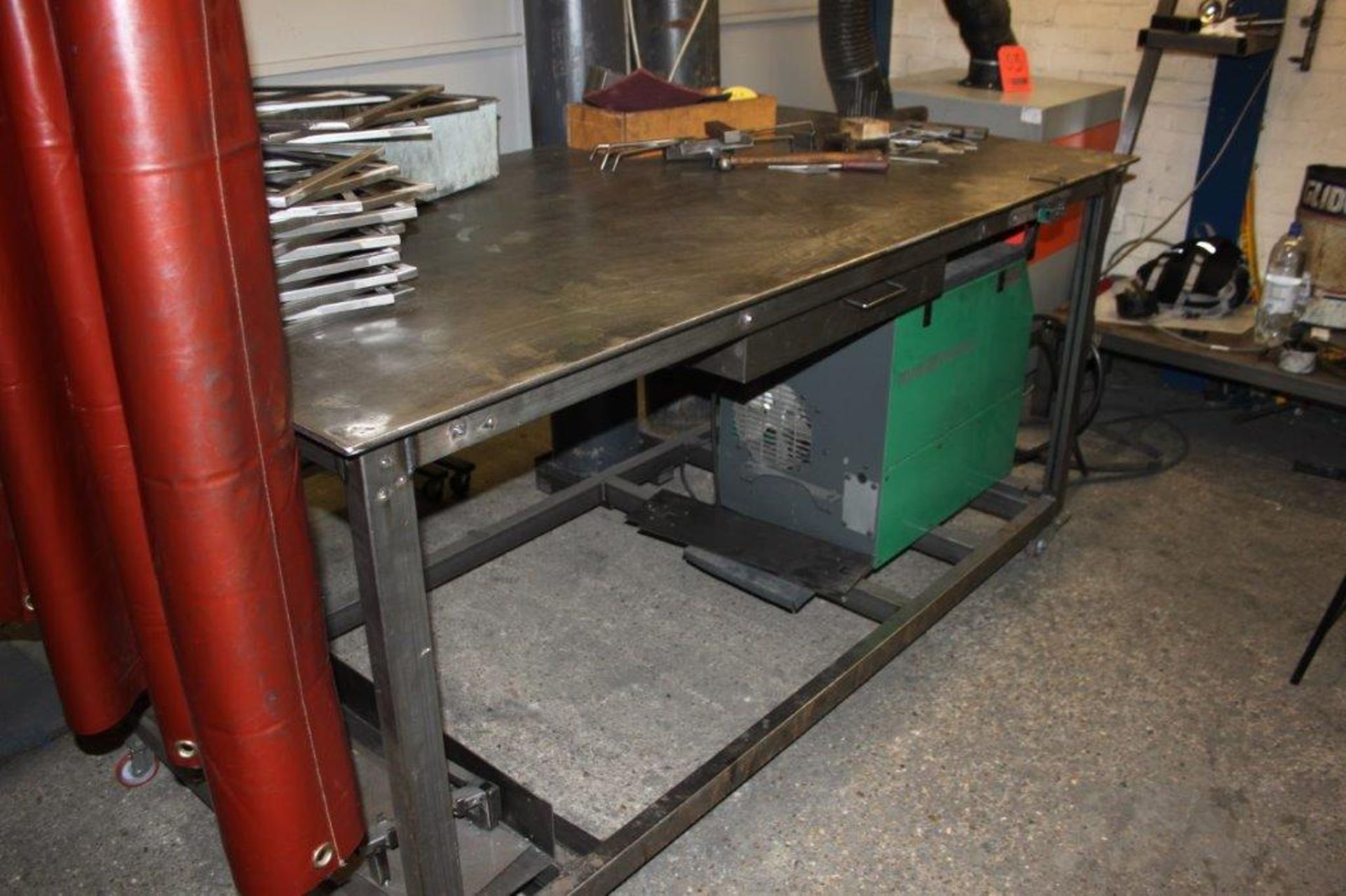 1000MM X 2000MM STEEL BENCHES ON WHEELS