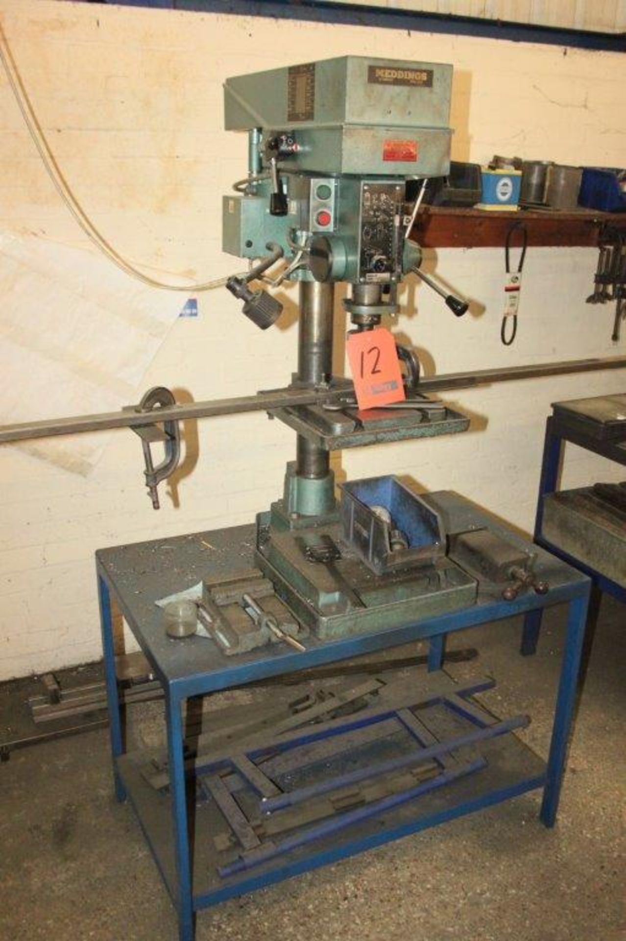 MEDDING MB4 10 SPEED BENG DRILL AND ON STAND C/W MACHINE VICE # 032676 - Image 3 of 3