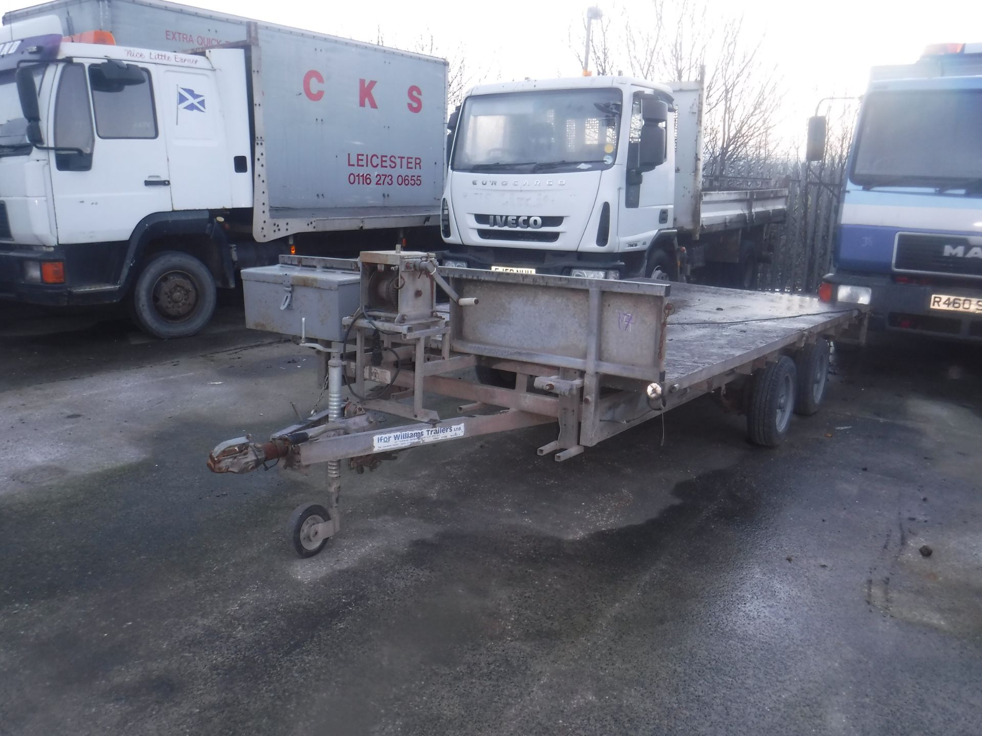 ifor williams flatbed trailer with winch