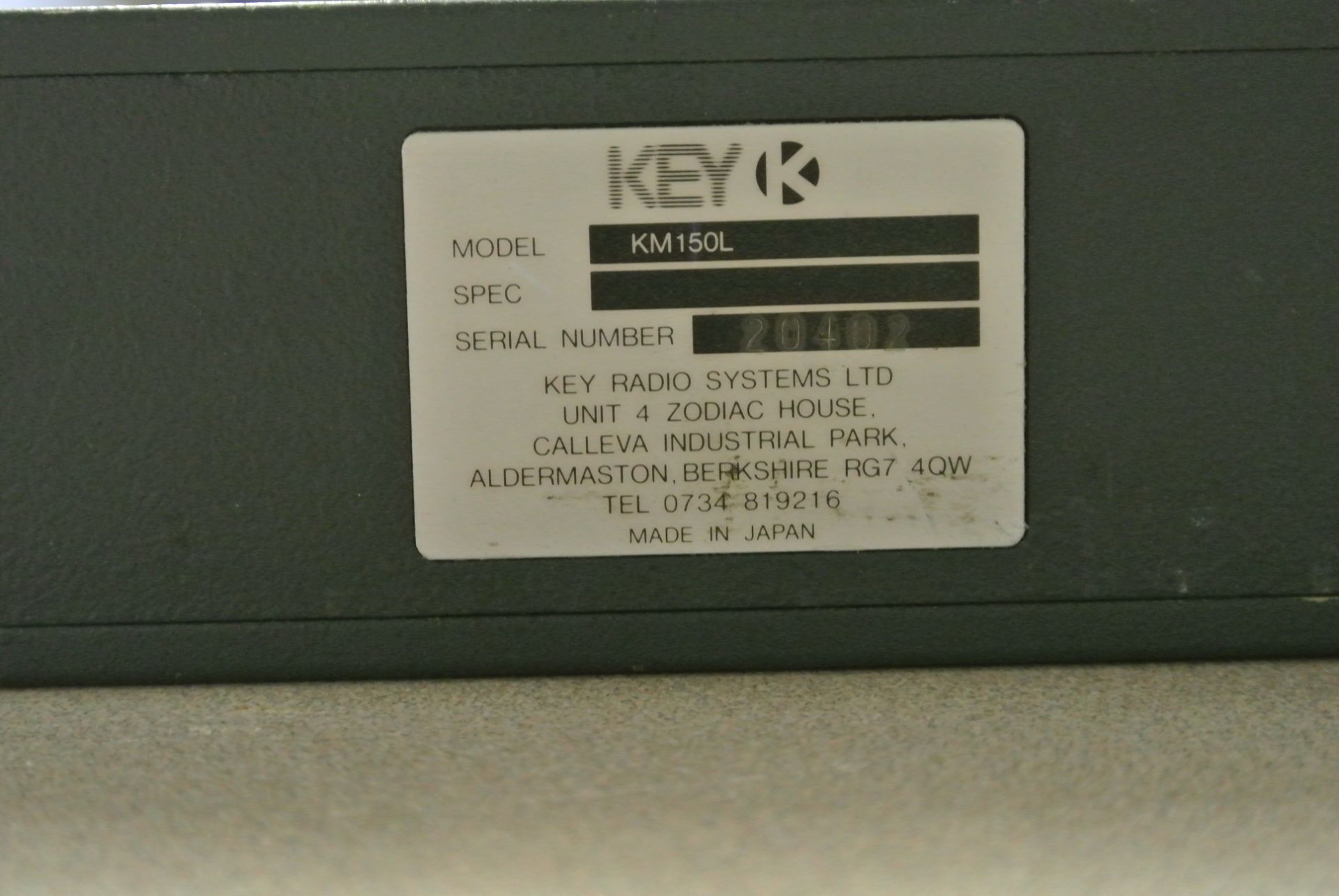 Key Radio Systems KM Series - KM150L BAND3 177-207MHz Trunking Radio - Image 3 of 4