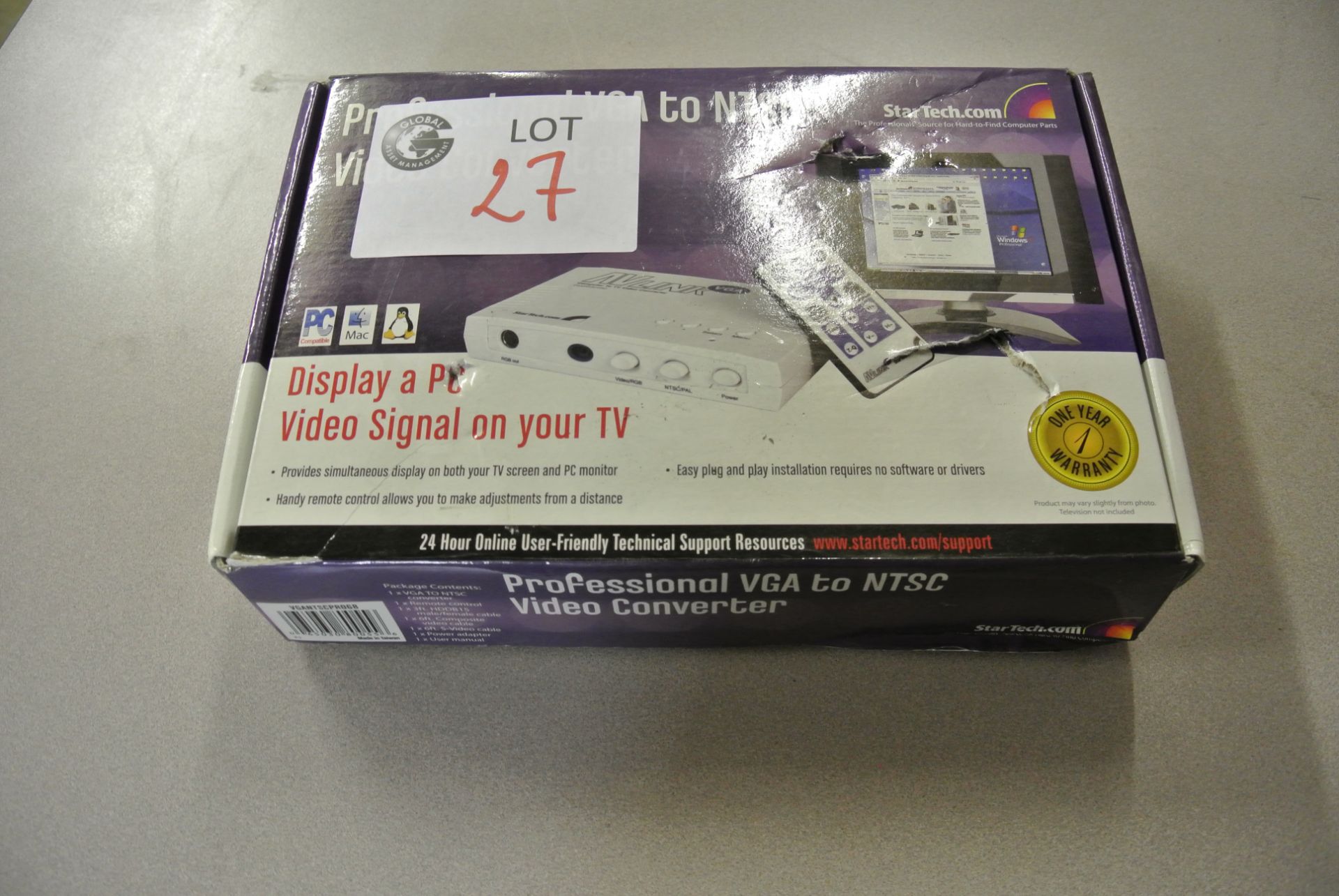 AVLink VGA Computer to TV Video Converter VGA2NTSCPRO - VGA PC to TV Video Converter with Remote