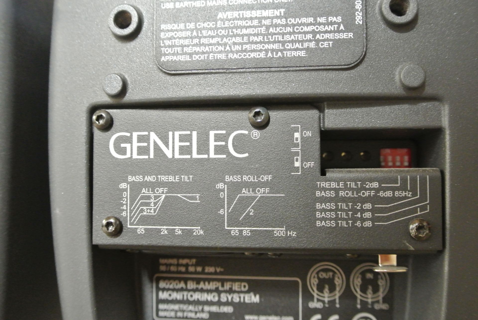 Genelec 8020A Studio Monitor Speaker - Pair of Black Active Studio Monitor Speakers - Image 4 of 4