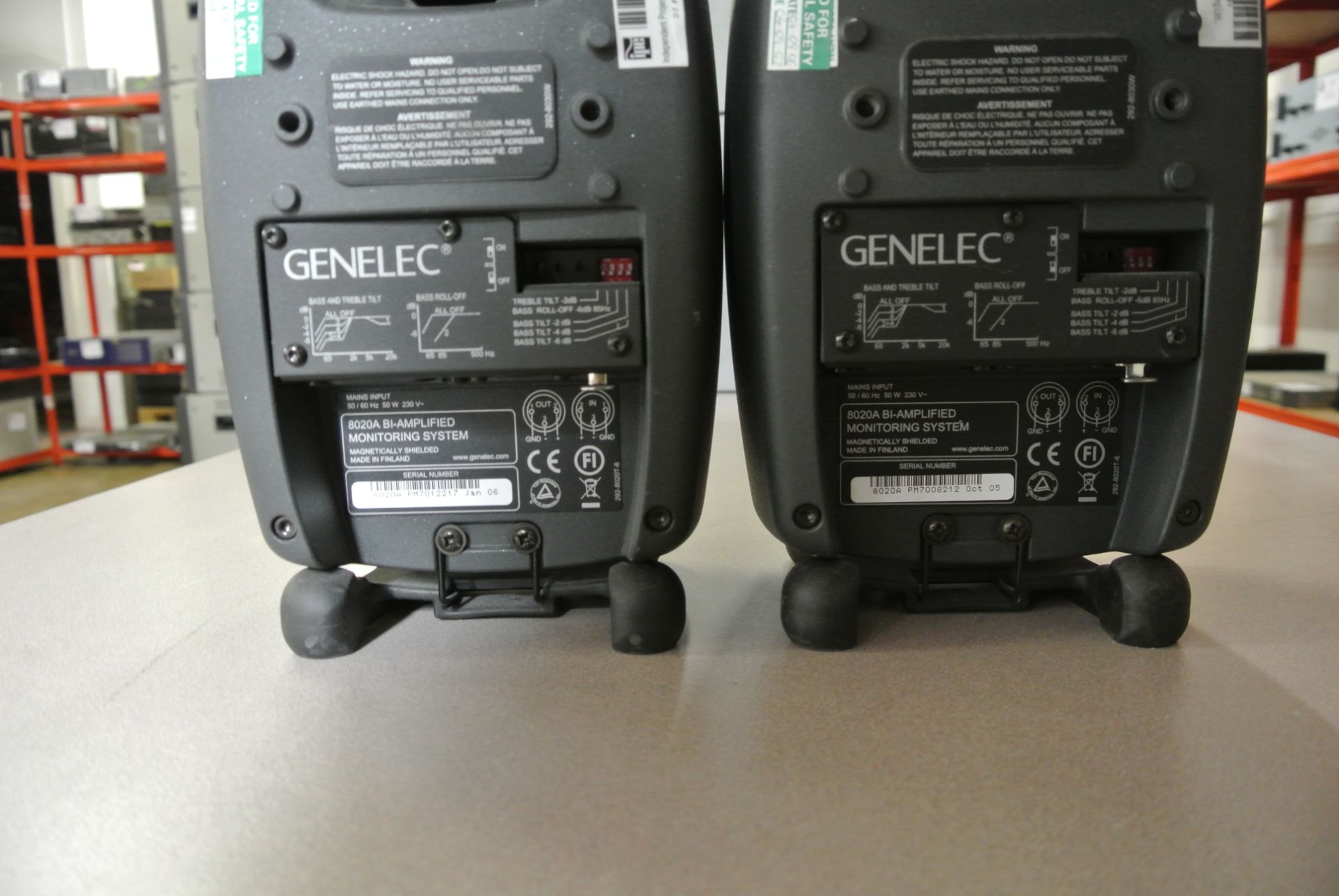 Genelec 8020A Studio Monitor Speaker - Pair of Black Active Studio Monitor Speakers - Image 2 of 4