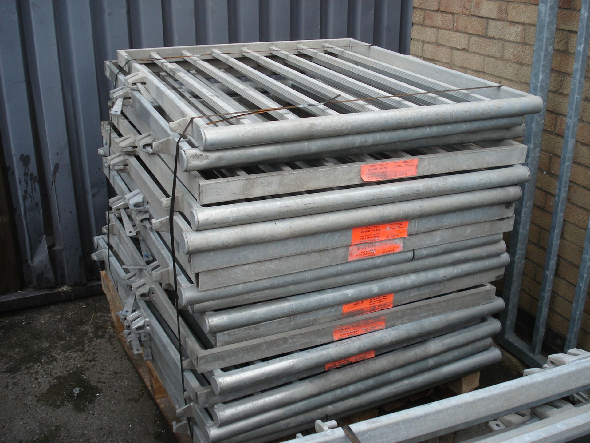 2 Pallets of 30 Metal Guard Rails - 43" x 37"