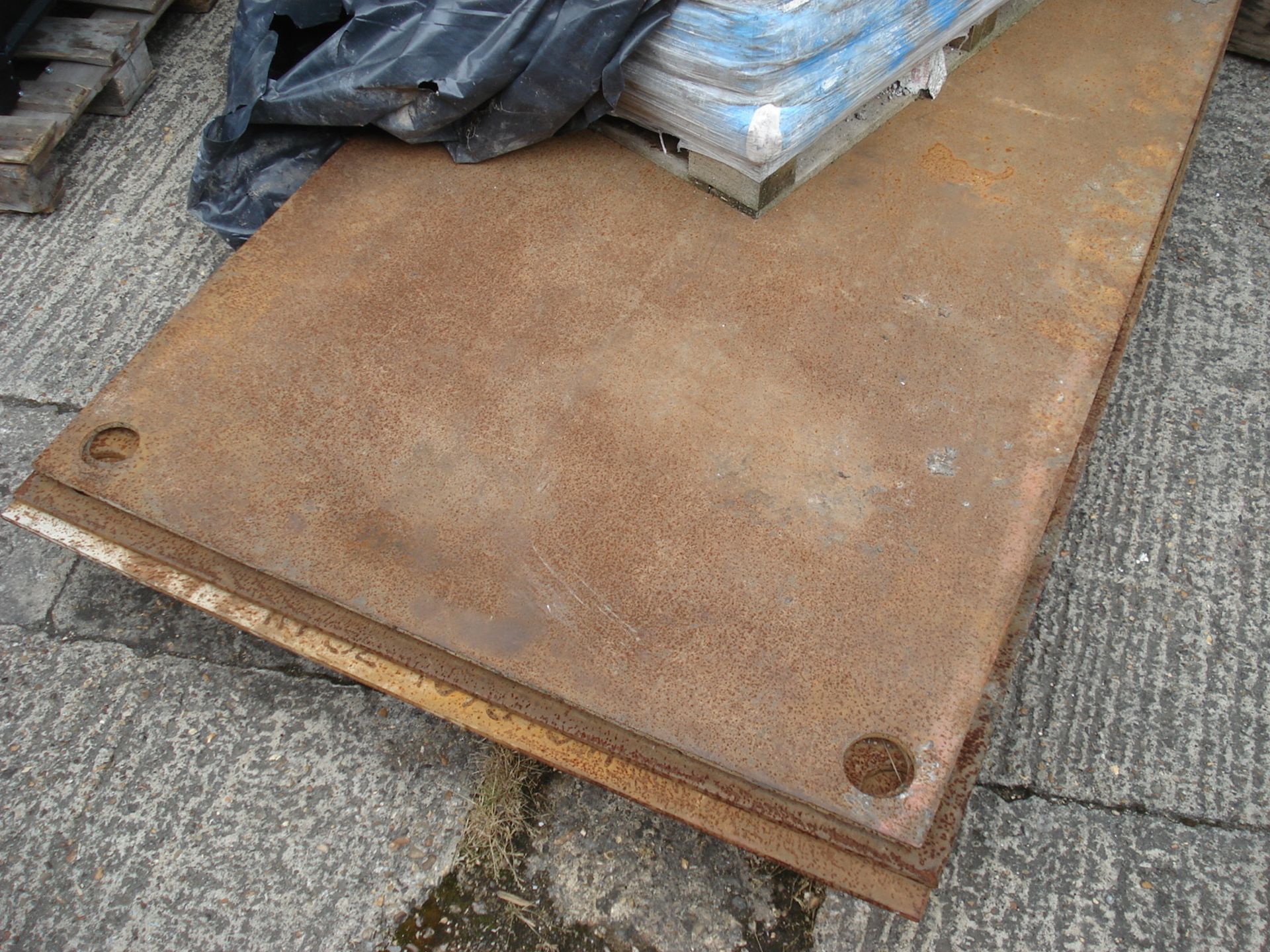 4 x Steel Road Plates - 8ft x 4ft x 1cm