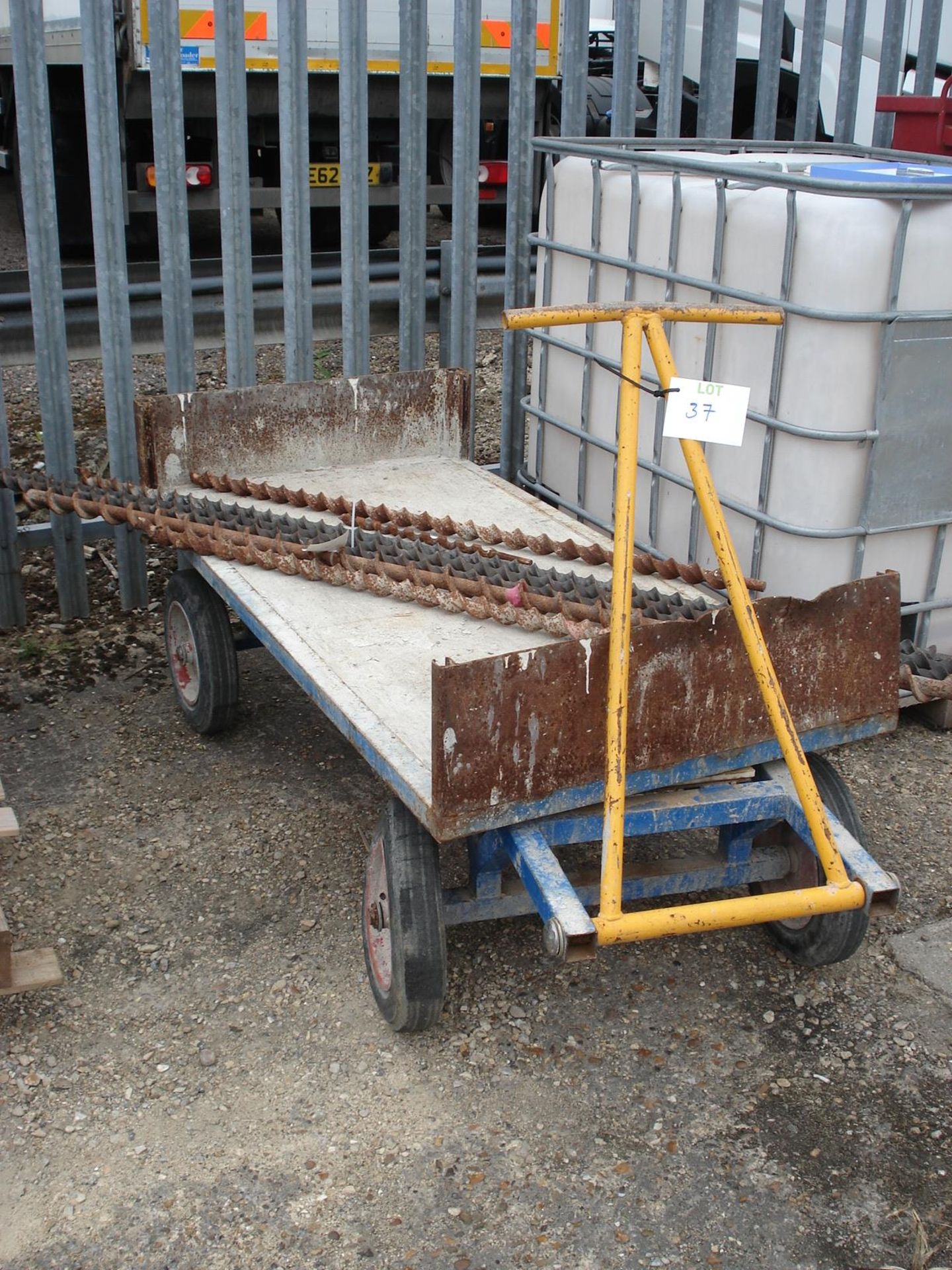 4 Wheeled Pull Along Cart - Solid Tyres - Base Measures 150cm x 75cm