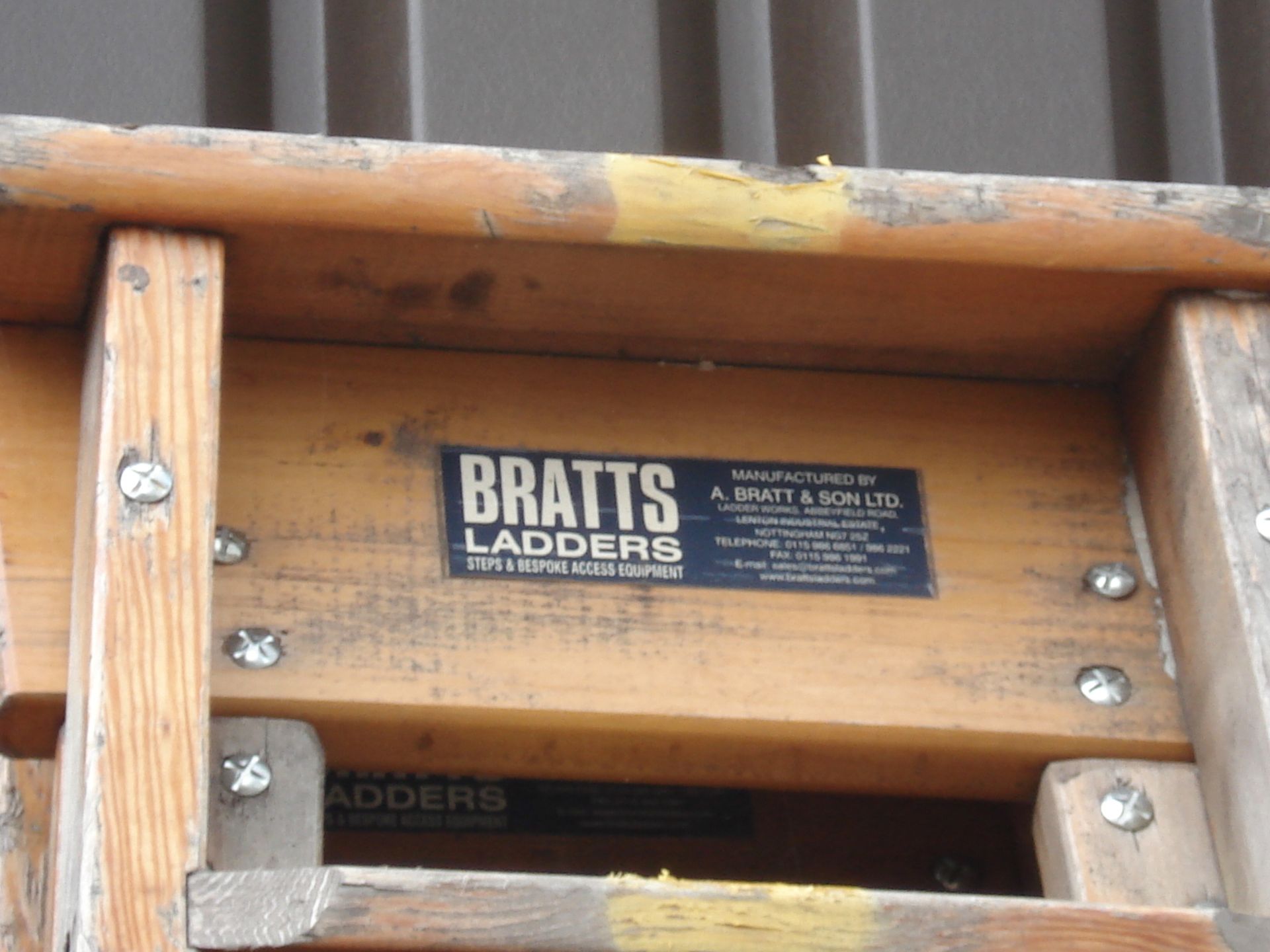 2 x Bratts Wooden 11 Step Ladders - Image 2 of 3