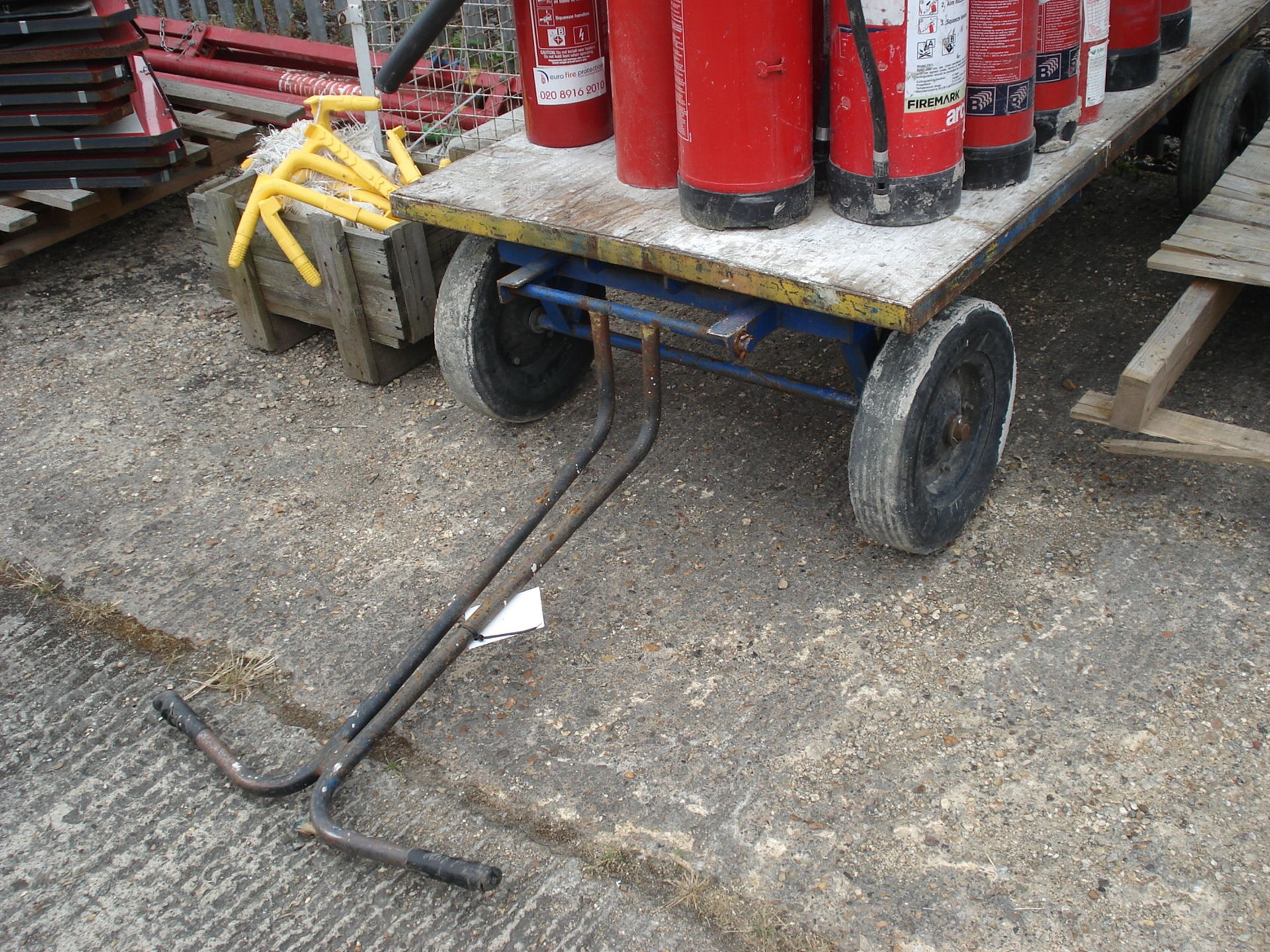 4 Wheeled Pull Along Cart - Solid Tyres - Base Measures 183cm x 91cm