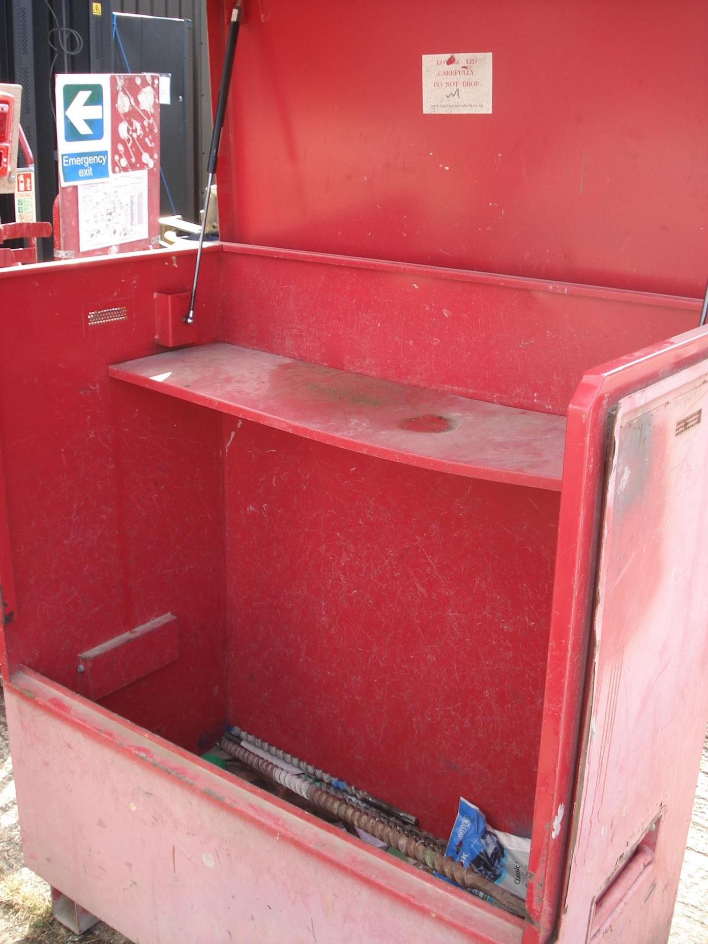 Tool Box/ChemStore - Unlocked - No Keys - 44 x 24 x 51 - Not on Wheels - Has some Large Drill Bits - Image 2 of 2