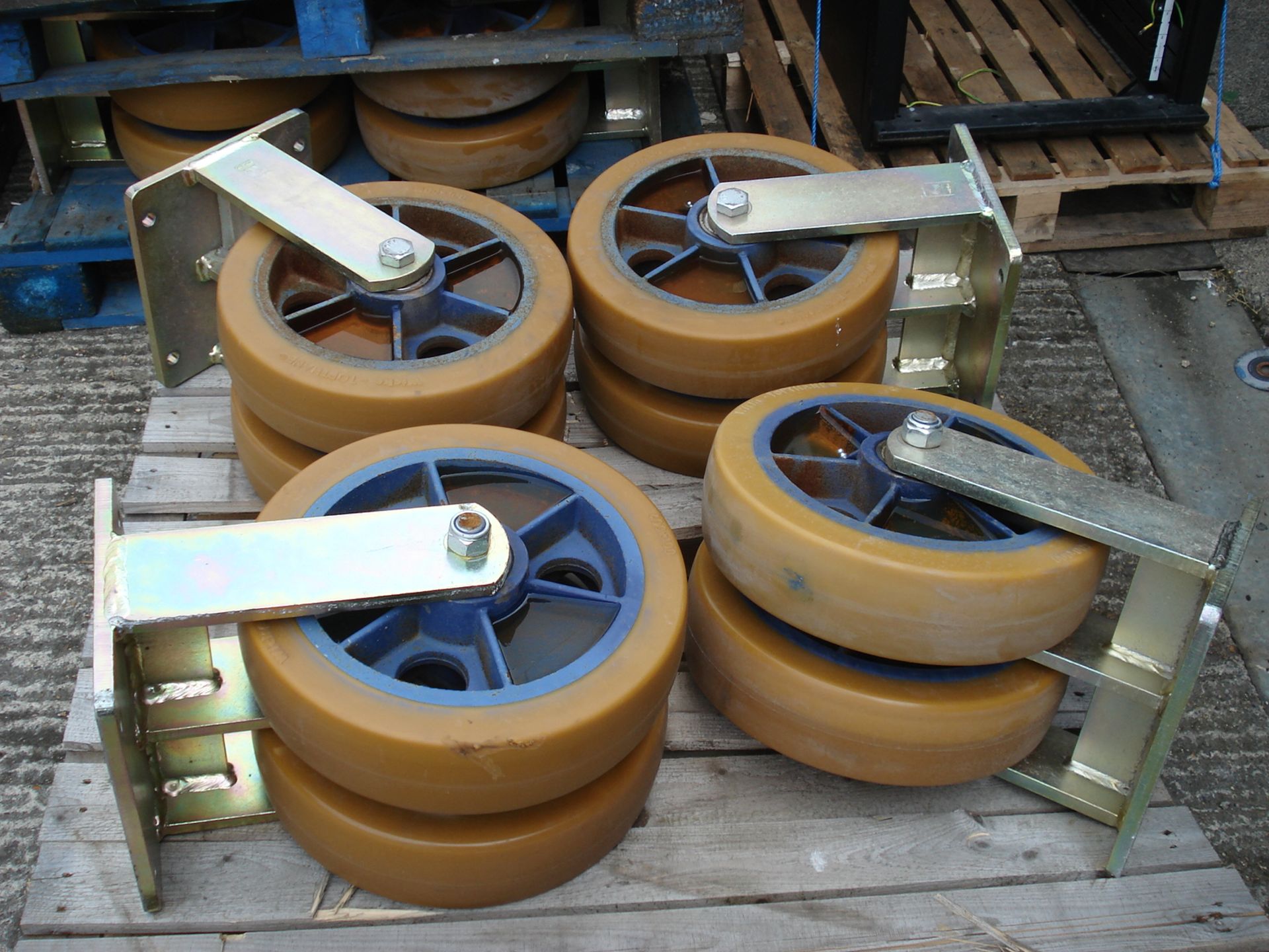 4 x Double Wicke Heavy Duty Castor/Wheels - 400 x 100