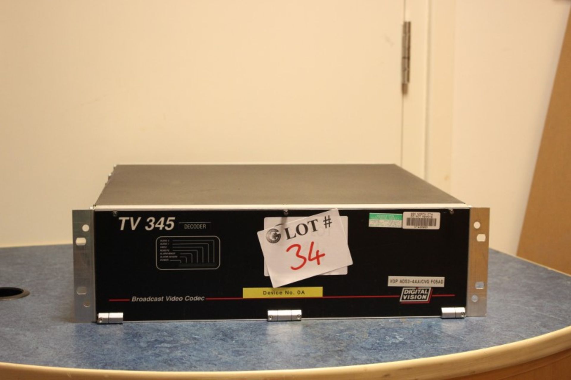 DIGITAL VISION TV345 Broadcast Video Codec - Set up as an Decoder with the following Modules -