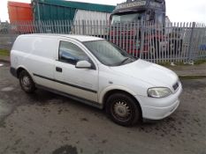 Vauxhall Astra Van Registration number SX05 BUV, date of first registration 01/07/2005 displaying