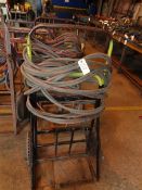 Gas burning/welding trolley and hose