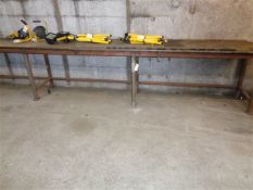 Steel framed work bench