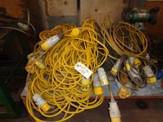 Quantity of 110v extension leads as lotted