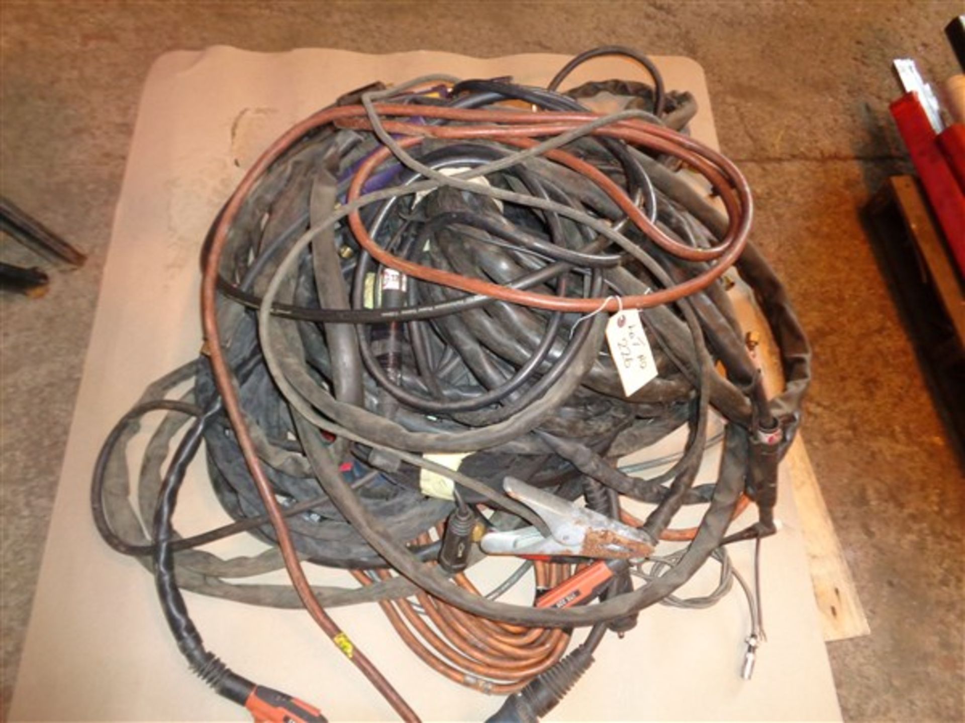 Pallet of Various Welding Torches and cable as lotted