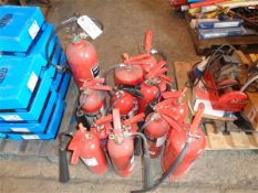 13 Various fire extinguishers