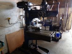 Arcadale 36" Radial arm drill with rise & tall table