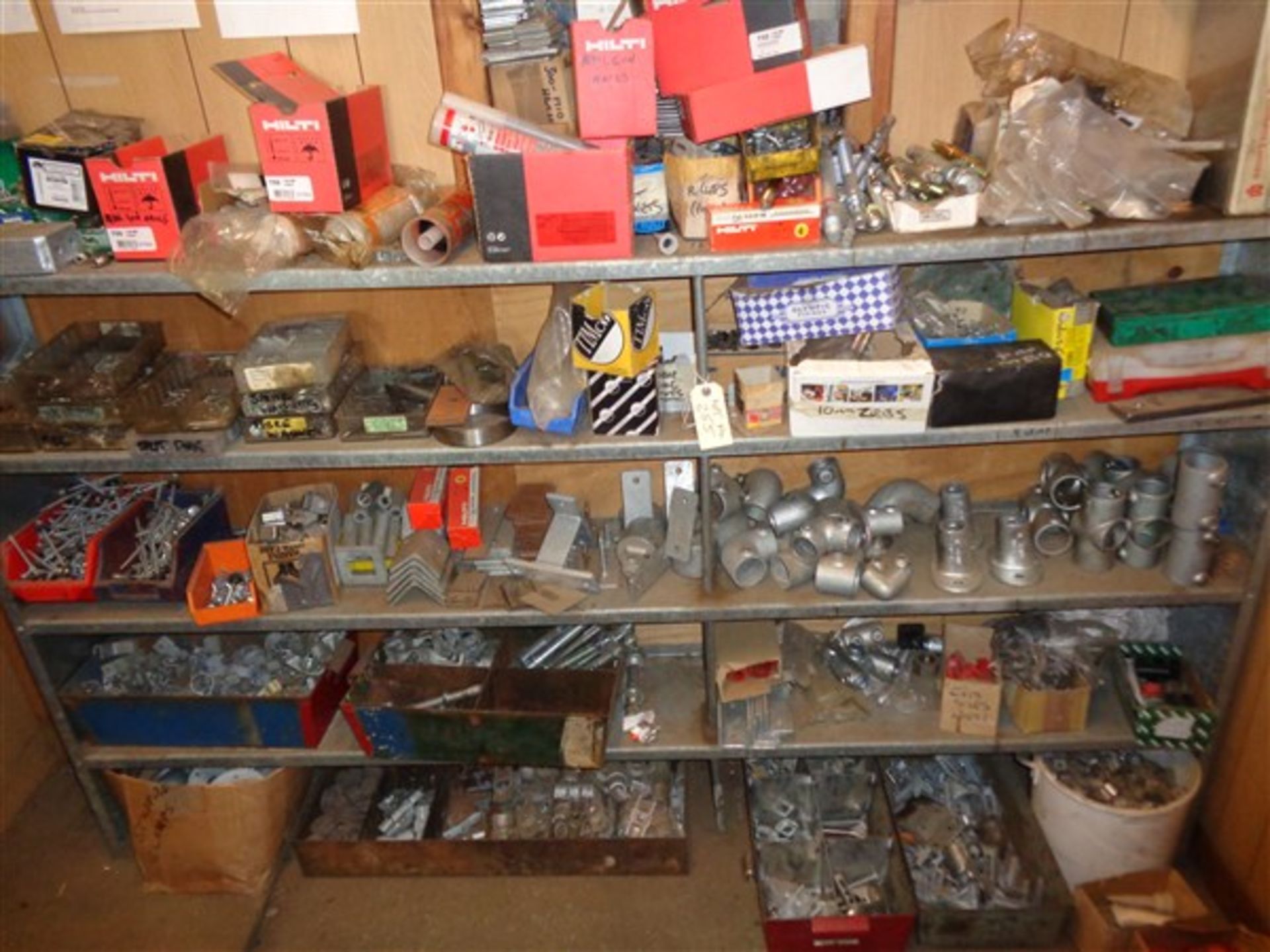 Quantity of various fasteners and fittings to shelving unit as lotted - Image 2 of 2