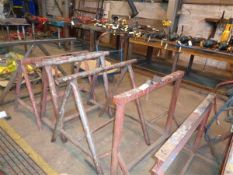 5 x various steel trestles