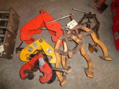 6 x various beam clamps
