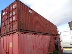 40' steel shipping container complete with stairs