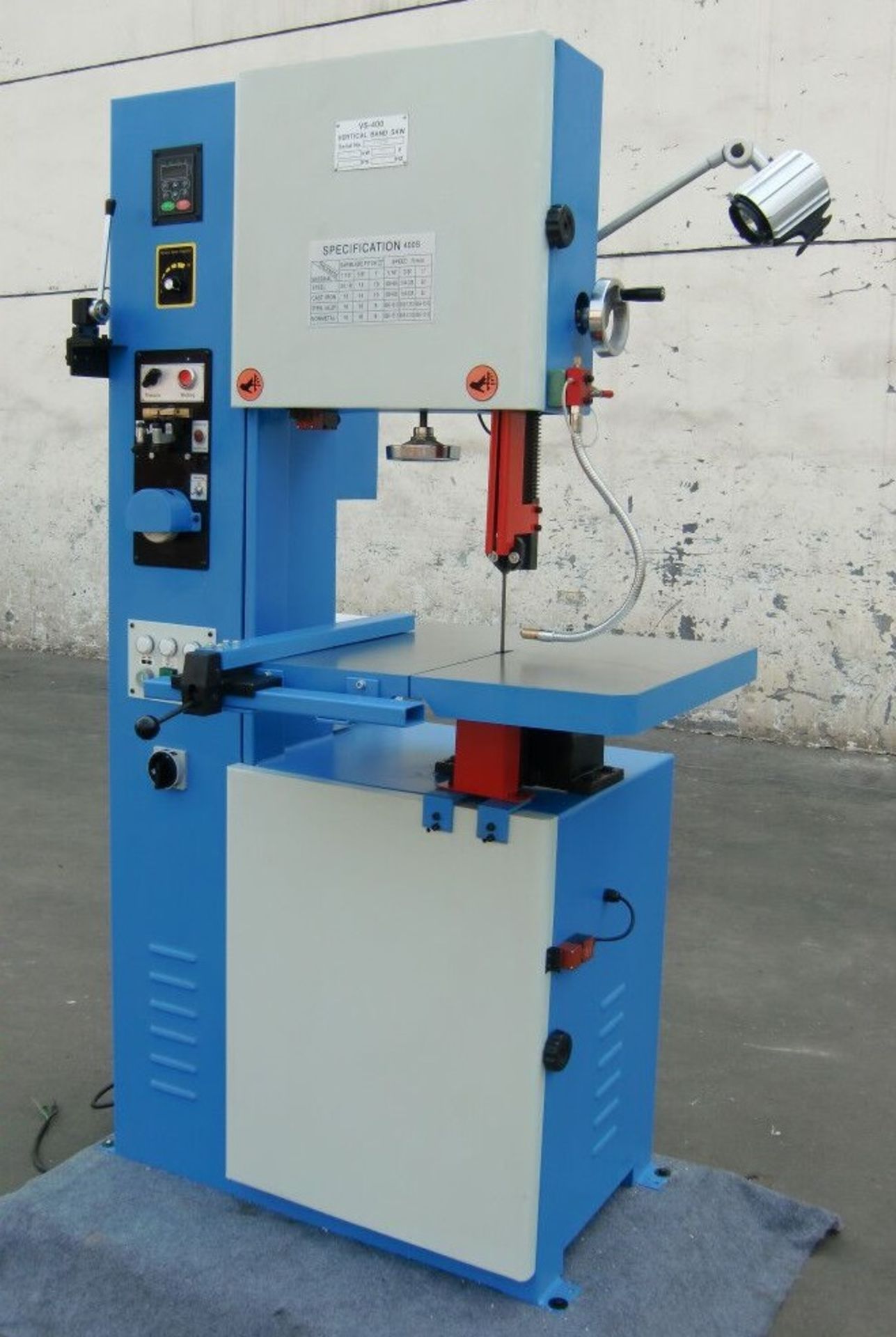 MINT Model VS-400 Vertical Band Saw BRAND NEW Comes with swivling table and blade welder, variable